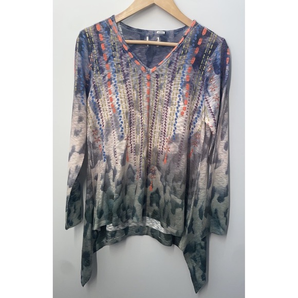 Cupio Tops - Cupio Womens Knit Top Size Small Long Sleeve Multicolor Round Neck Shirt Floral